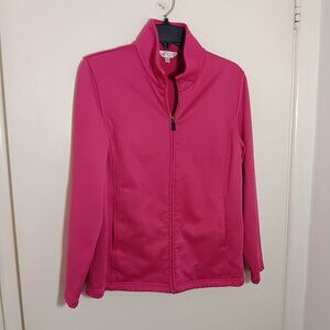 Monterey  club,  fleece lined. zip jacket , pink. medium